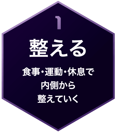 1 整える 食事・運動・休息で内側から整えていく