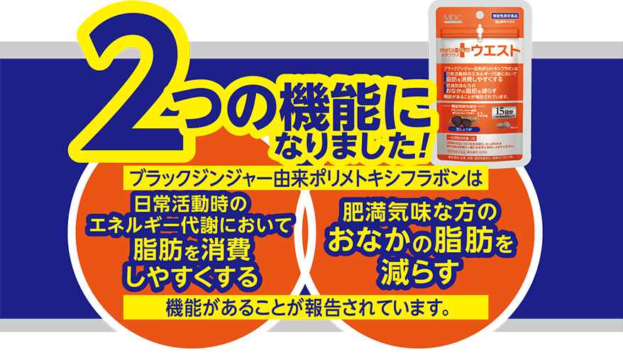 メタプラスウエスト 新しくなった2つの機能